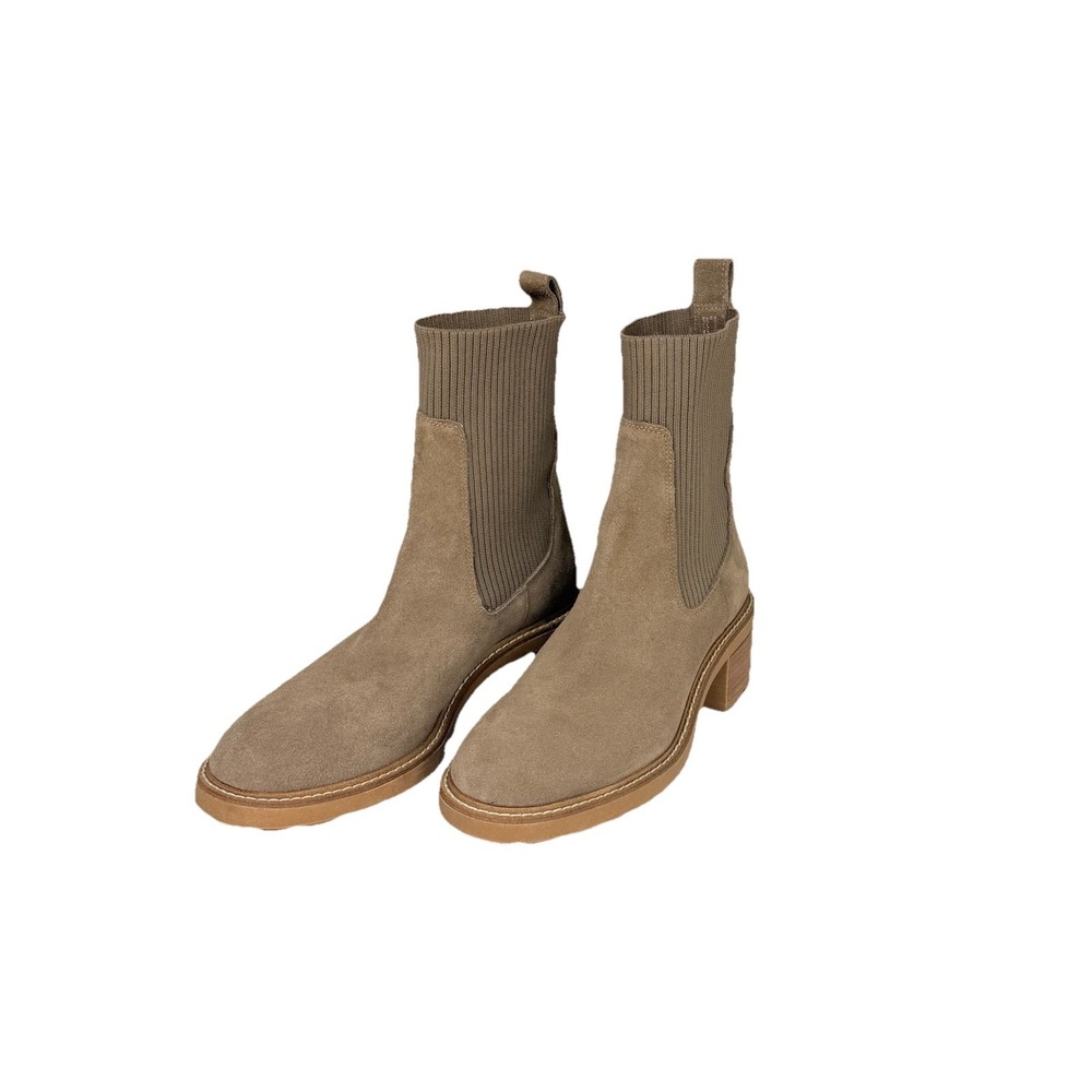 Steve Madden Kiley MGenuine, Suede Leather Women's Pull On Sock Boots‎ NWOT SZ-8